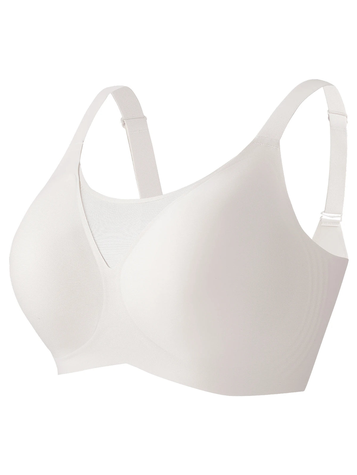 Seamless V-Neck Mesh Push up Full Coverage Wireless Bra Women'S Soft Comfortable Underwear 7846